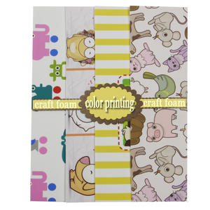 craft EVA foam with print colorful pattern